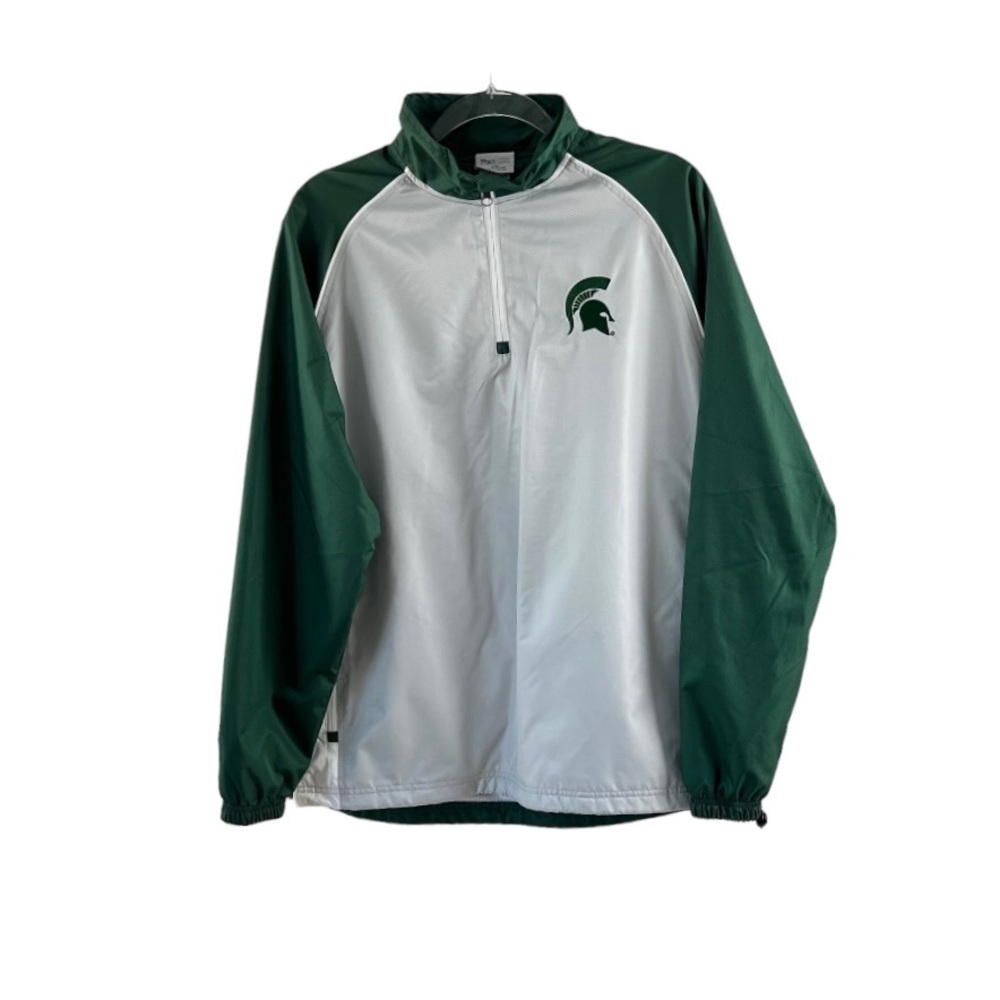 Michigan State Spartans 1/4 Zip Wind Breaker Pro Edge by Knights Apparel…